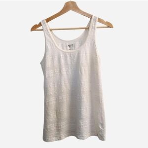 Mossimo Supply Co. Cream Textured Tank Top